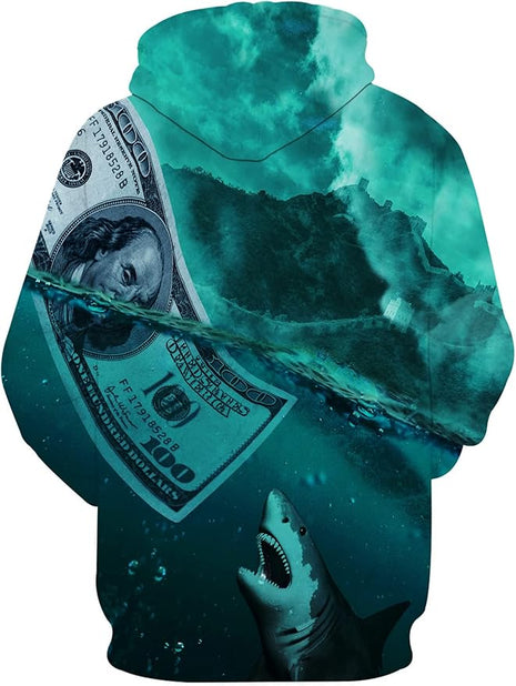 Yasswete Unisex Adults 3D Printed Fashion Hoodies for Men Women Pullover Novelty Sweatshirts with Big Pockets