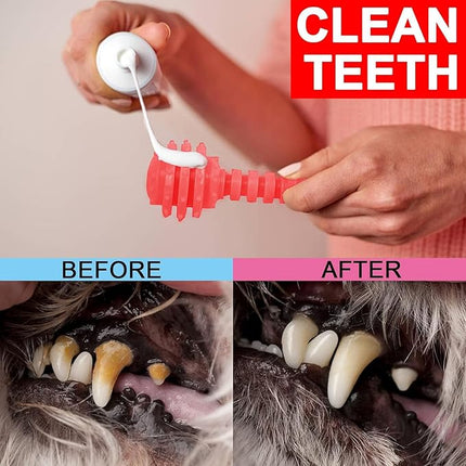 6 Pack Red Dog Chew Toys, Small Dog Teething Toys, Dental Health & Interactive Play