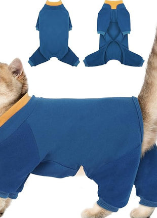 Cat Hair Sticky Onesie, Prevent Hair Loss Cat Pajamas, Long Sleeves Anti-Licking & Skin Disease Recovery Suit for Cats, Sphynx Clothes Costumes Outfits for Pet