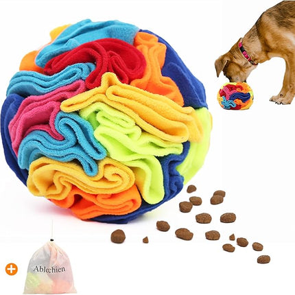 Snuffle Ball - Snuffle Ball for Dogs, Interactive Dog Toys to Keep Them Busy, Puppy Dog Puzzle Toy with Storage Bag Machine Washable