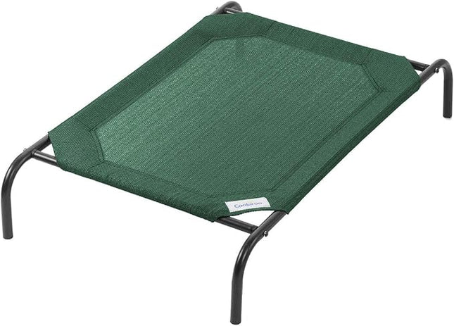 Coolaroo The Original Cooling Elevated Pet Bed, Medium, Brunswick Green