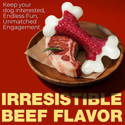 10-Pack Tough Dog Toys, Toys for Aggressive Chewers Large Breed, Chew Dogs, Bone Toy Nylon Dogs Almost Indestructible