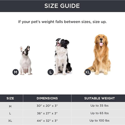 Bedsure Self Warming Dog Bed for Large Dogs - Orthopedic Waterproof Puppy Beds with Removable Washable Cover, Egg Crate Foam Pet Mat, Suitable for Pet Up to 65 lbs