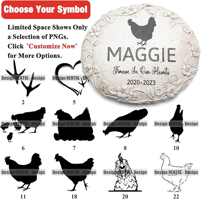 Personalized Chicken Memorial Stone, Pet Grave Marker Hen, Chicken Headstone, Chicken Tombstone, Chicken Gravestone, Chicken Memorial Stone, Chicken Memorial Gifts
