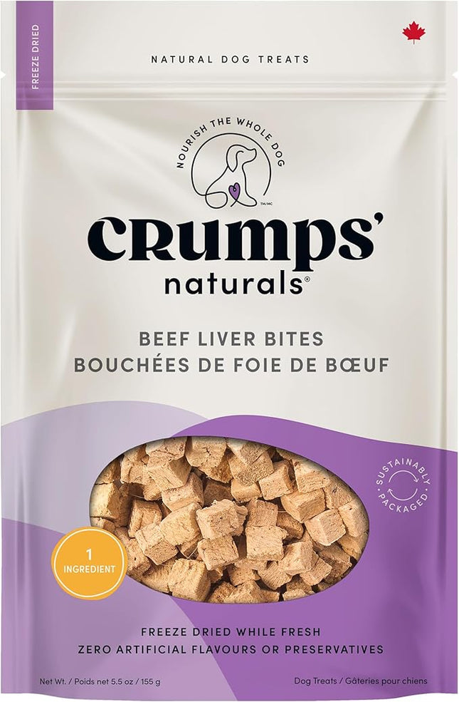 Crumps' Naturals Beef Liver Bites For Pets, 4.8-Ounce