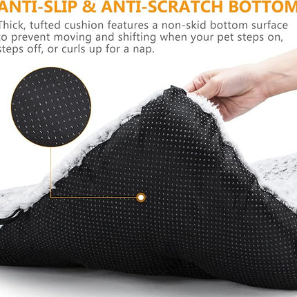 Dog Bed Kennel Pad Washable Anti-Slip Crate Mat for Large Dogs and Cats (36-inch)