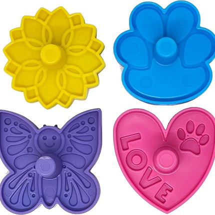 SodaPup Unstoppables – Stoppers & Stands for Treat Dispensers Made in USA from Non-Toxic, Pet Safe, Food Safe Nylon Material to Make Filling Treat Dispensers Easy & Mess-Free – 4 Pack