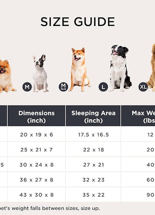 Bedsure Cute Dog Beds Large Sized Dog - Washable Furry Pet Beds, Rectangle Orthopedic Corduroy Fleece Puppy Beds with Removable Zipper Cover, 25x21x7 inches,Night Blue