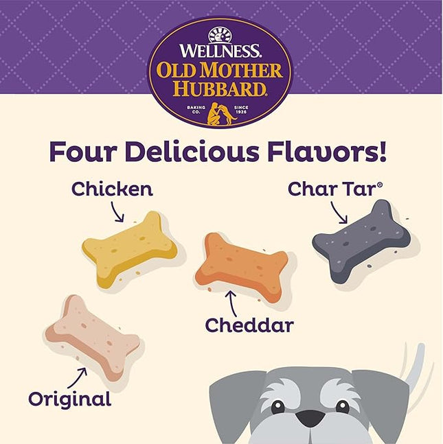 Old Mother Hubbard Wellness Original Mix Dog Biscuits, Natural, Training Treats, Four Flavors, Mini Size, (3.8 Pound Bag)