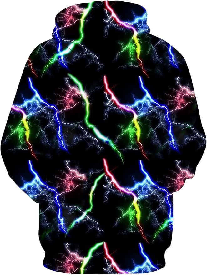 Yasswete Unisex Adults 3D Printed Fashion Hoodies for Men Women Pullover Novelty Sweatshirts with Big Pockets