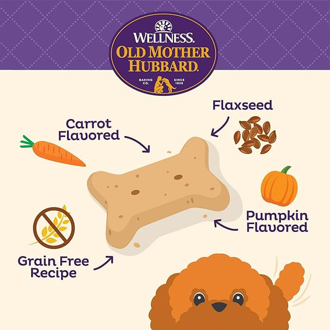 Old Mother Hubbard Wellness Pick of the Patch Dog Biscuits, Natural, Training Treats, Pumpkin & Carrot Flavor, Mini Size, (16 Ounce Bag)