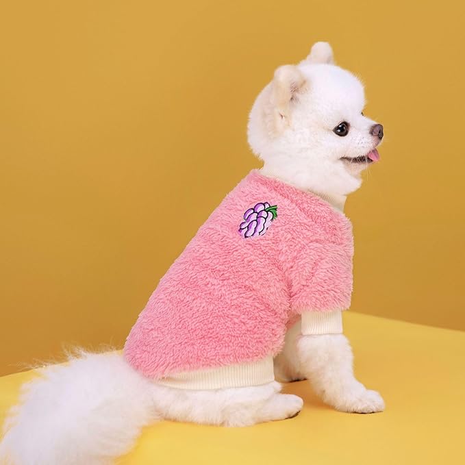 2 Pieces Dog Sweaters for Small Dogs Girl Sweater Winter Warm Puppy Clothes Fleece Chihuahua Sweater Cute X-Small Dog Clothes for Girls Cat Clothes XXL