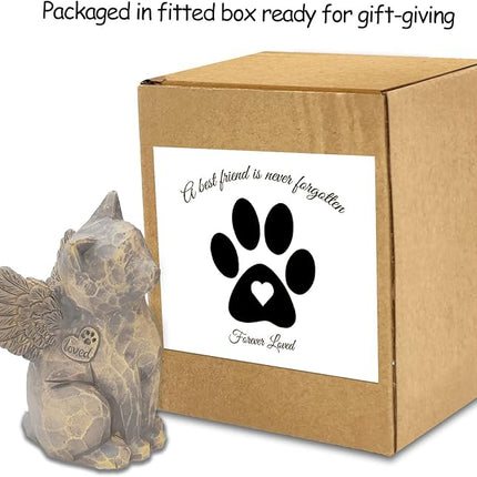 Cat Angel Memorial Figurine, Cat Memorial Gifts, Losing a Cat Sympathy Gift, Cat Gifts for Cat Lovers, Passed Away Cat Gift, Sculpted Hand-Painted Figure