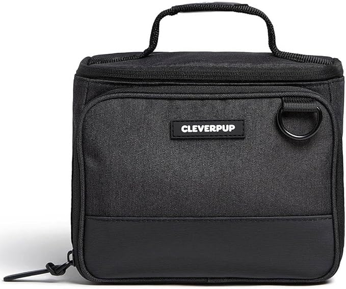 Small 7-Piece Bistro Box Dog Food Travel Kit, 6-Cup Kibble Storage, 2 Silicone Bowls, Mat & Scoop - Premium Portable Pet Food Kit for Weekends, Overnights, Daycare & Camping, Graphite