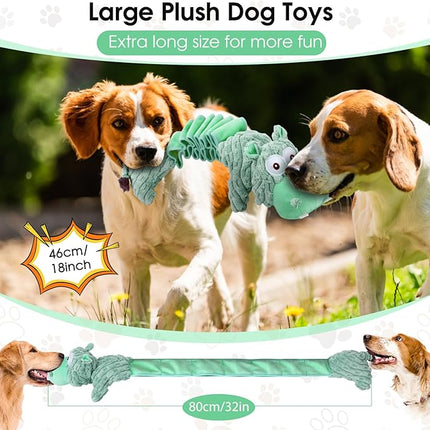 Large Squeaky Dog Toys and Interactive Dog Tug-of-War Toy, Tough Plush Dog Toy, Cute Puppy Toys, Pet Chewable Toys Plaything for Small Medium and Large Dogs