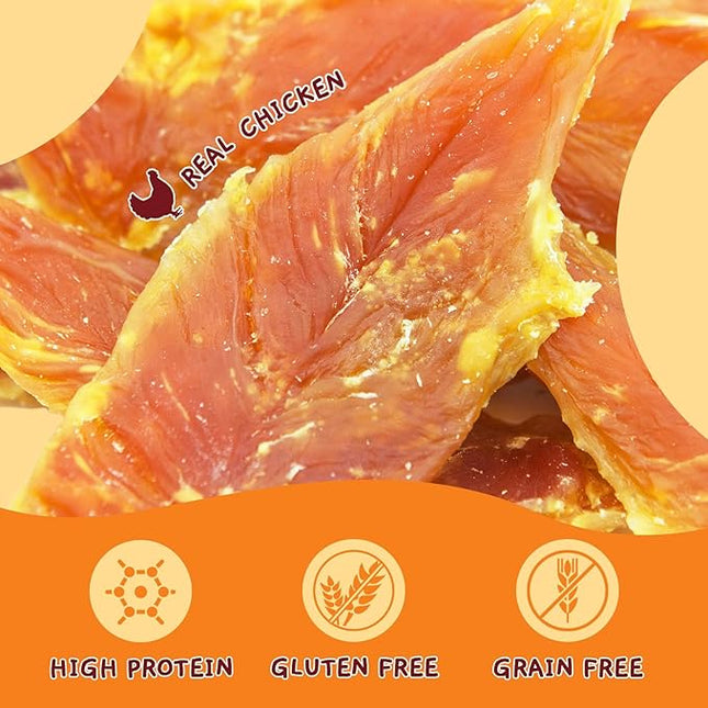 Jungle Calling Dog Treats Chicken Jerky Training Treats, Slow Roasted Snacks for Medium and Large Dogs Chewy Treats 10.6 Ounce (Chicken Jerky)