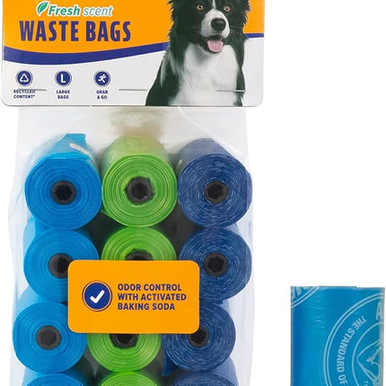 Arm & Hammer Easy-Tear Disposable Dog And Cat Waste Bags With Activated Baking Soda, 180 Dog Poop Bags, 9 x 14 Inches