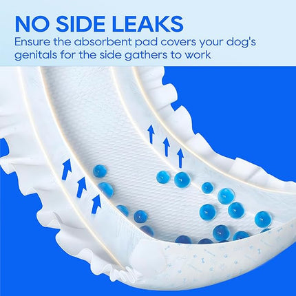 HONEY CARE All-Absorb A24 Male Dog Wrap, 50 Count, Large