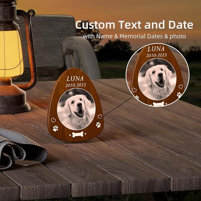 Dog Memorial Gifts for Loss of Dog - Personalized Pet Memorial Wind Chimes Pet Loss Sympathy Gift Wind Chimes for Outdoor Remembrance Gift by Bemaystar (Black