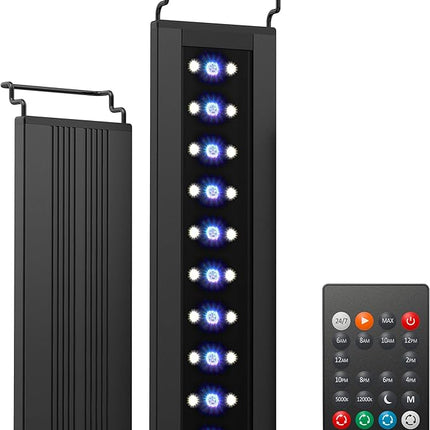 NICREW C10 24/7 LED Aquarium Light for Plants, 36-48 Inches, Full Spectrum Fish Tank Light with Timer, Brightness Adjustable