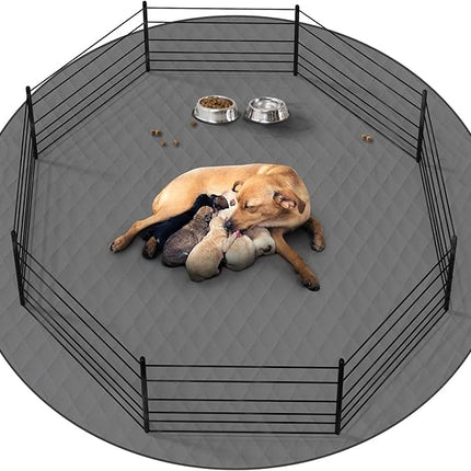 CoolShields Washable Puppy Dog Pee Pad, Round 65" Extra Large, Waterproof Whelping Training Mat for Playpen Crate, Floor, Bed,Sofa and Trunk [Premium Fabrics That can be Used by Humans]