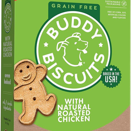 Buddy Biscuits 14 oz. Box of Grain-Free Crunchy Dog Treats Made with Natural Roasted Chicken