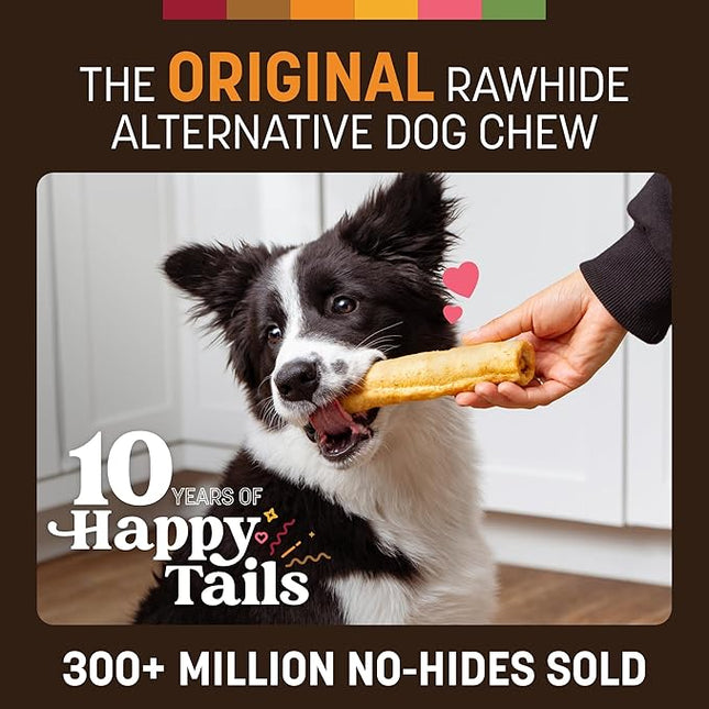 Earth Animal No Hide Chews - Long Lasting Rawhide Free Medium Dog Chews Rolls, Chicken - 2 Count