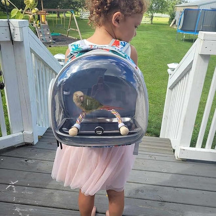 Bird Carrier Backpack with Rope Perch, Portable Bird Travel Carrier Backpack (Multi-Colored, Bird Carrier)