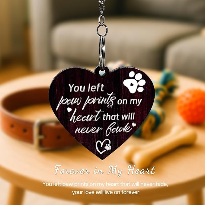 Dog Memorial Gifts for Loss of Dog, Pet Memorial Gifts for Dogs Cats - Rotating Wooden Picture Frame for 4x6 Photos, Pet Loss Remembrance Bereavement Keepsake