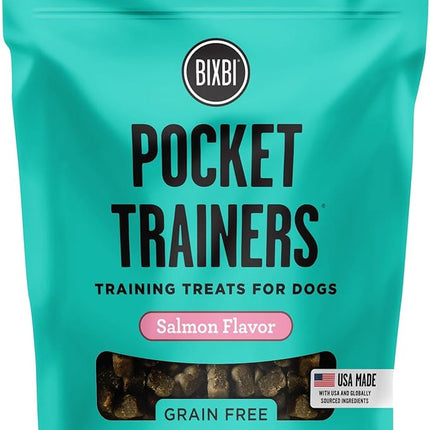 BIXBI Pocket Trainers, Salmon (6 oz, 1 Pouch) - Small Training Treats for Dogs - Low Calorie and Grain Free Dog Treats, Flavorful Pocket Size Healthy and All Natural Dog Treats