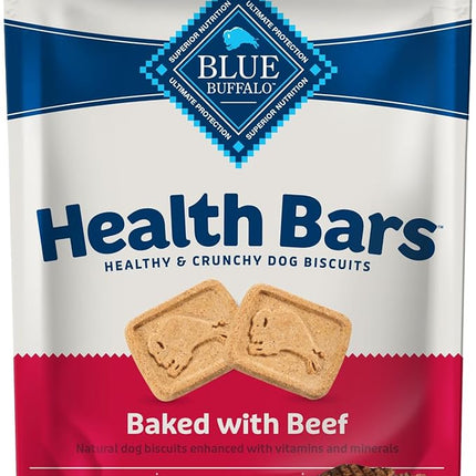 Blue Buffalo Health Bars Crunchy Dog Biscuits, Oven-Baked With Natural Ingredients, Beef, 16-oz Bag