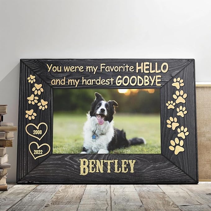 Dem Canvas Personalized Photo Canvas, Dog Loss Gifts, You Were My Favorite Hello, Pet Memorial Gifts, Dog Death Sympathy Gifts, Dog Passing Away Loss Canvas Dog Grieving Gifts (36x24)