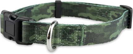 Limeloot Camo Dog Collar, Adjustable Camouflage Pattern Dog Collar for Male and Female Dogs, Large