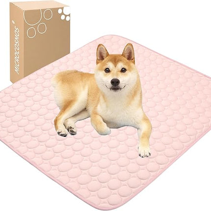 MICROCOSMOS Summer Cooling Mat & Sleeping Pad- Water Absorption Top, Materials Safe, Easy Carry, EZ Clean. Keep Cooling for Pets, Kids and Adults.(Pink, 36" x36")