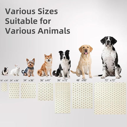 PUPTECK Washable Pee Pads for Dogs - Waterproof Reusable Puppy Potty Training Pads Whelping Mat - Fast Absorption Non-Slip Pet Food Feeding Mat (Beige, 36x41 Inch (Pack of 2))