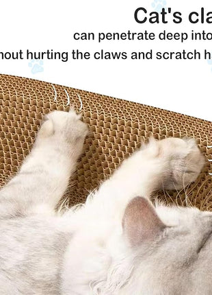 Cat Scratcher, 2pcs-23.6x14.9 inches Large Cat Scratching Board, Cardboard Cat Scratchers for Indoor Cats, Oval Cat Scratch Pad Bed with Catnip