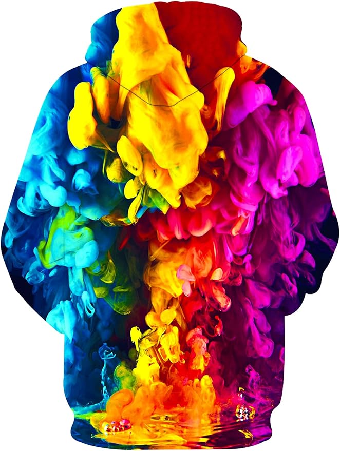 Yasswete Unisex Adults 3D Printed Fashion Hoodies for Men Women Pullover Novelty Sweatshirts with Big Pockets