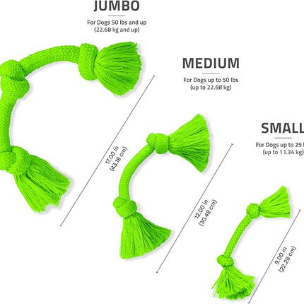 Playology Dog Toys | Dri-Tech Rope Toy Tug of War Rope for Aggressive Chewers | Jumbo Sweet Potato Scented Toy - Easy to Clean and Made from Non Toxic Materials