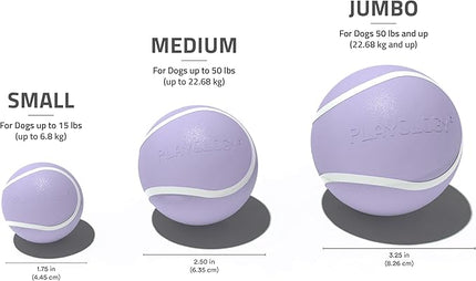 Playology Dog Toys | Squeaky Chew Ball - Bouncy Durable Floating Fetch Ball for Dogs, Value 3-Pack | Small Lamb Scented Toy - Easy to Clean and Made from Non Toxic Materials