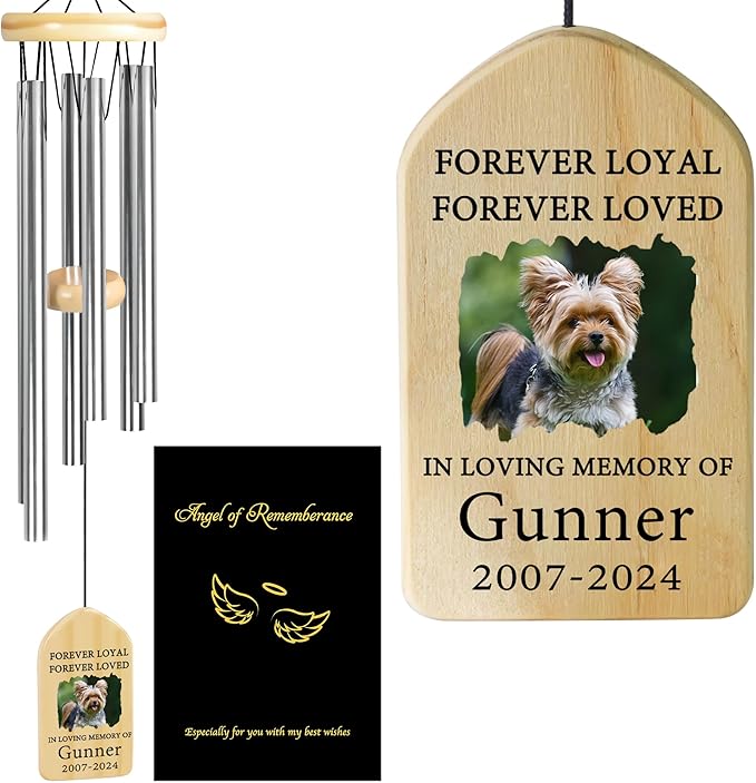 Personalized Pet Memorial Gifts, Pet Memorial Wind Chime, Dog Memorial Gifts, Cat Memorial Gifts, Pet Loss Gifts, Pet Loss Sympathy Gift, Dog Bereavement Gift, Dog Remembrance Gift - Loyal Loved