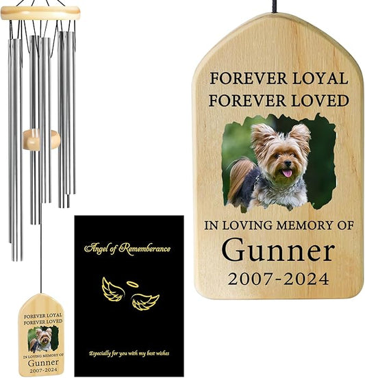 Personalized Pet Memorial Gifts, Pet Memorial Wind Chime, Dog Memorial Gifts, Cat Memorial Gifts, Pet Loss Gifts, Pet Loss Sympathy Gift, Dog Bereavement Gift, Dog Remembrance Gift - Loyal Loved