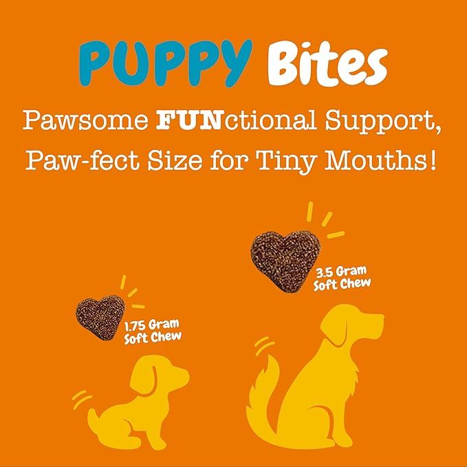 Zesty Paws Calming Chews for Dogs - for Everyday Stress, Relaxation, Composure, and Separation, Puppy Bites Turkey 90 Count