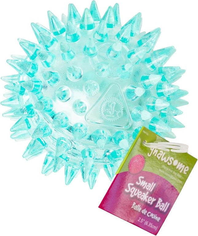 Gnawsome Dog Toys - 2.5” Spiky Squeaker Ball - Small - Dental & Gum Wellness - Stimulating Fun - Hidden Squeaker - Durable for Heavy Chewers - 100% BPA-Free - Assorted Colors