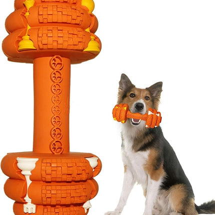 Dog Chew Toys for Aggressive Chewers,Food Grade Non-Toxic Dental Pet Toy,Tough Durable Indestructible Dog Toys for Medium Large Dogs.Orange