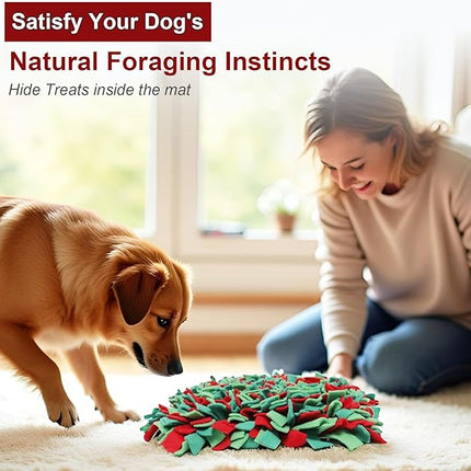 Snuffle Mat for Dogs - Christmas Dog Toys, Sniff Mats for Dogs - Nosework Training Mats for Foraging Instinct, Enrichment Toys for Small/Medium/Large Pets