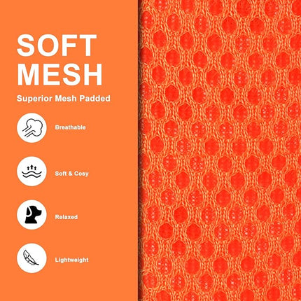 EXPAWLORER Thanksgiving Autumn Puppy Harness - Dog Collar and Leash - Soft Mesh Padded Adjustable Step in Small Dog Vest Harness No Pull, Reflective Escape Proof for Outdoor Walking, Orange S