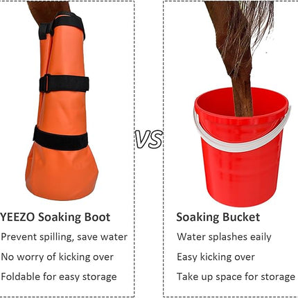 yeezo Hoof Soaking Bag Horse Soaking Boot Hooves Wrapped Easy Soaker Treating Bags with EVA Pad