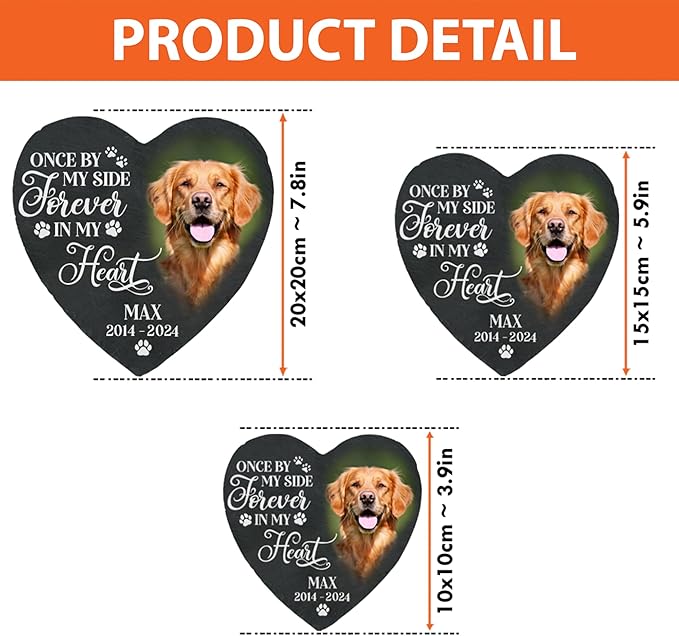 Personalized Dog Memorial Gifts for Loss of Dog, Custom Photo Pet Stone, Personalized Memorial Gifts for Pet Loss, Gift for Cat Lovers, Stones for Dogs, Cemetery Decorations for Grave Q8