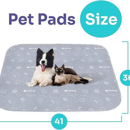 Dog Washable Pee Pads, 2 Pack Large 36"x41" Super Absorbent Reusable Dog Training Pads Puppy Non-Slip Waterproof Mat for Puppy Potty, Playpen, Incontinence