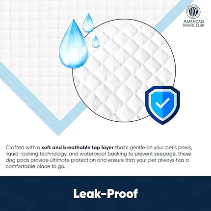 American Kennel Club Ultra Absorbent Odor Control Scented Training Pads For Dogs Leak-proof Quick Dry Gel – 22 x 22 Puppy Pads - Lavender Scented - Pack of 150